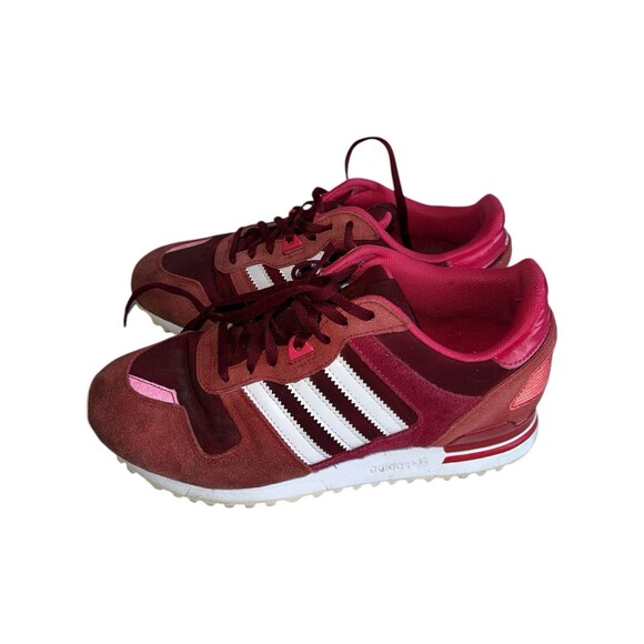 Adidas ZX 700 G95955 Burgundy Red White Suede Sneakers US size 8 - Picture 10 of 16